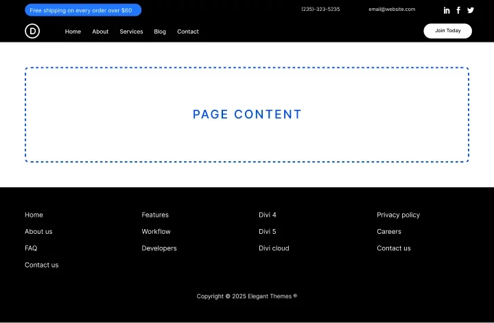 Divi Web Design, detail view