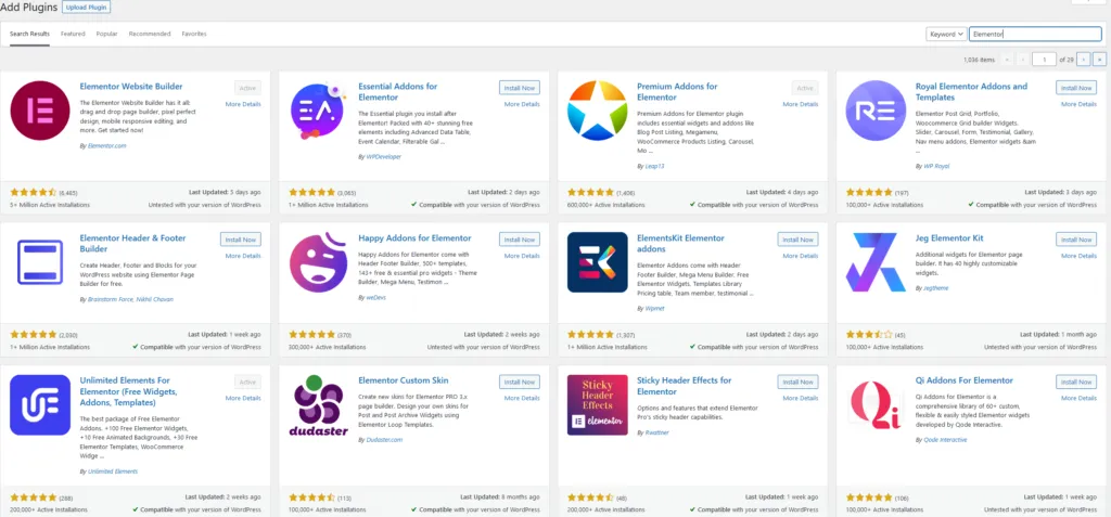 elementor plugins