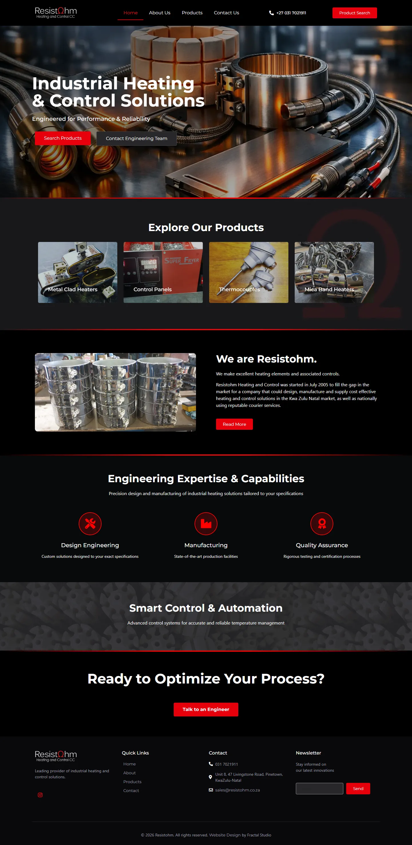 ResistOhm website design project